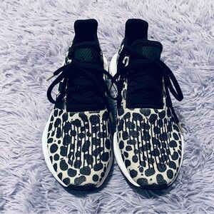 adidas Black and White Spotted Athletic Shoes